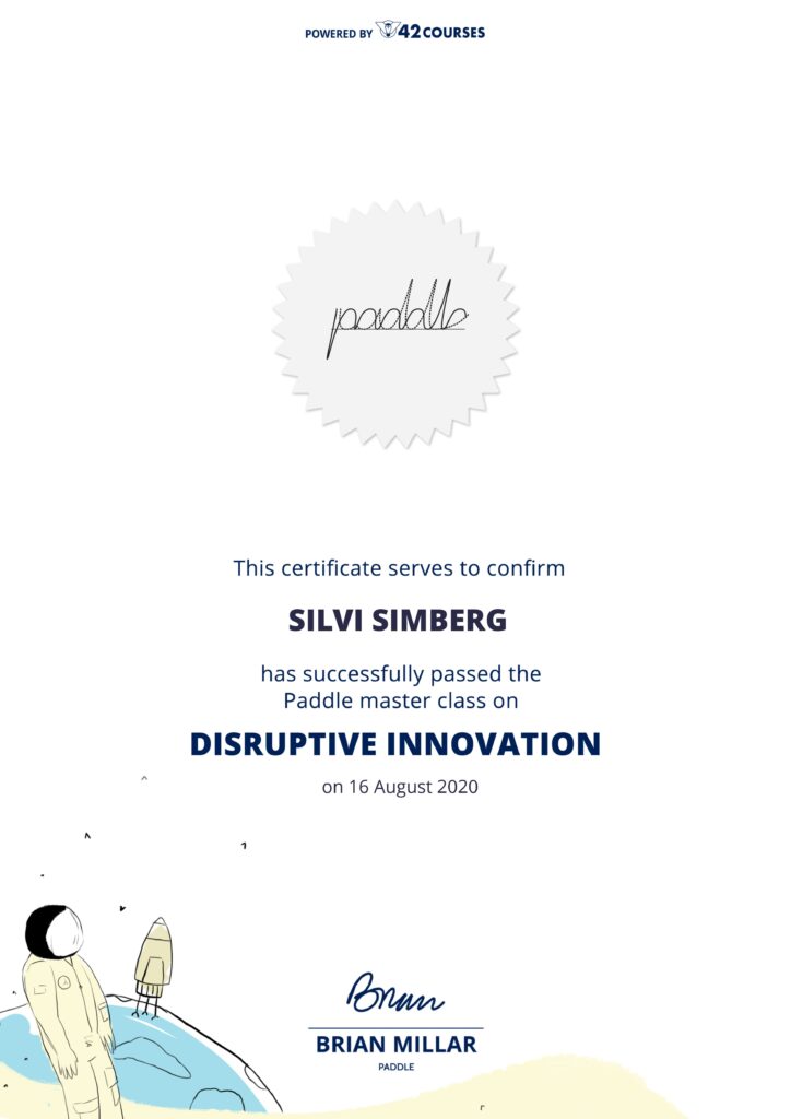 Paddle, Distruptive Innovation, Silvi Simberg