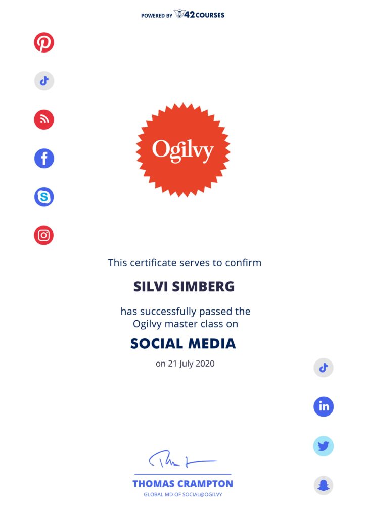 Ogilvy, Social Media, Silvi Simberg