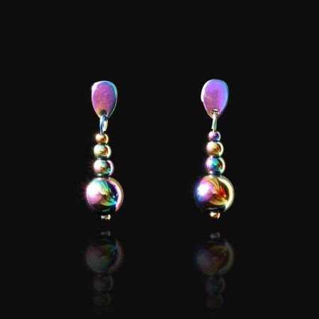 Iridescent Hematine Earrings