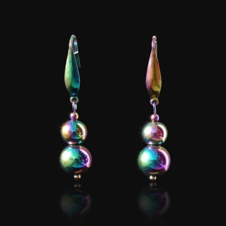 Iridescent Hematine Earrings