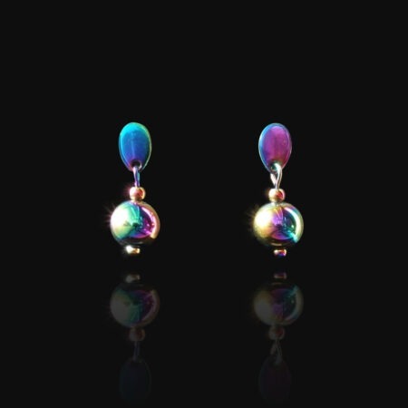 Iridescent Hematine Earrings