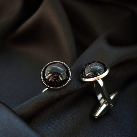 Cosmic Blue Goldstone Cufflinks (14mm)