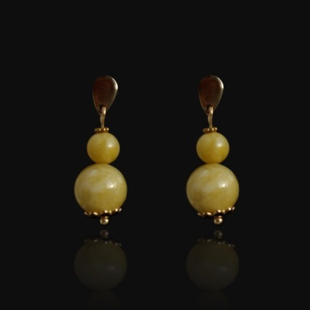 Beeswax Yellow Chalcedony Earrings