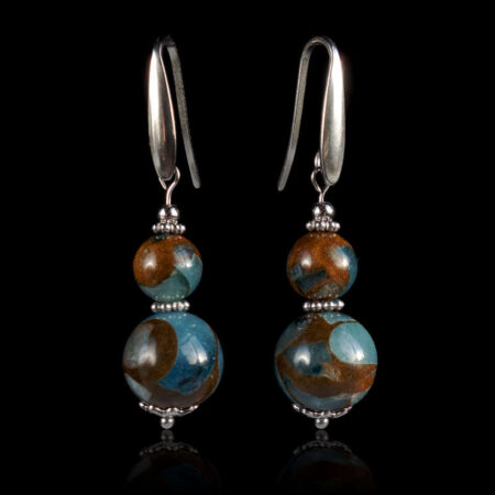 Lake Blue Cloisonné Earrings