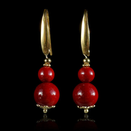 Vermilion Cinnabar Earrings