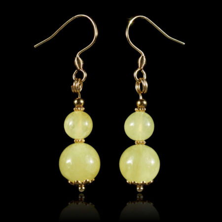 Golden Prehnite Earrings