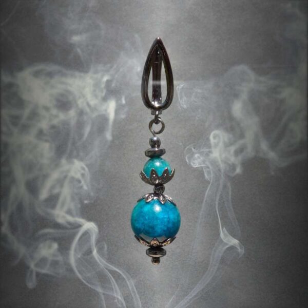 Sea Green Chalcedony Earring Semi-Precious Stone Beads Hematine Magnetic Hematite Hypoallergic English Lock Hook