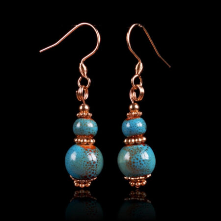 Light Blue Ceramic Earrings