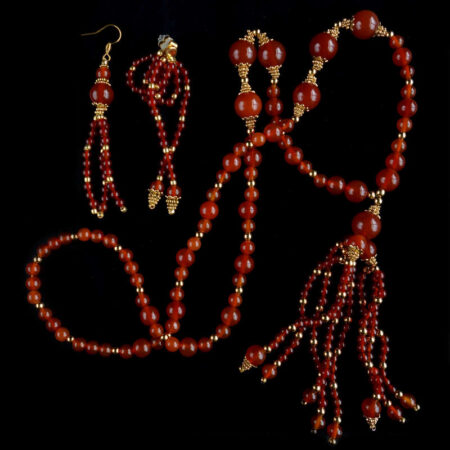 Carnelian Kraken Necklace and Earrings Set