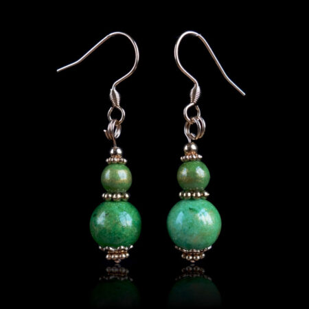 Green Golden Breath Earrings