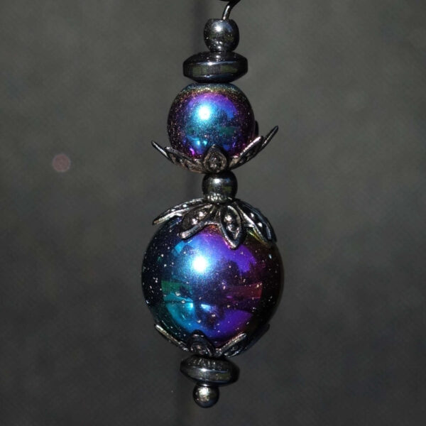 Iridescent Hematine Earring Semi-Precious Stone Magnetic Rainbow Hematite Beads Hematine Magnetic Hematite Hypoallergic English Lock Hook