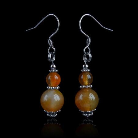 Light Orange Agate Earrings