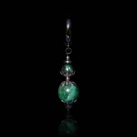 Emerald in Fuchsite Earring