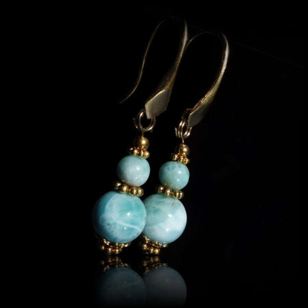 Natural Larimar Earrings