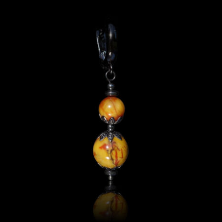 Yellow Phoenix Pietersite Earring