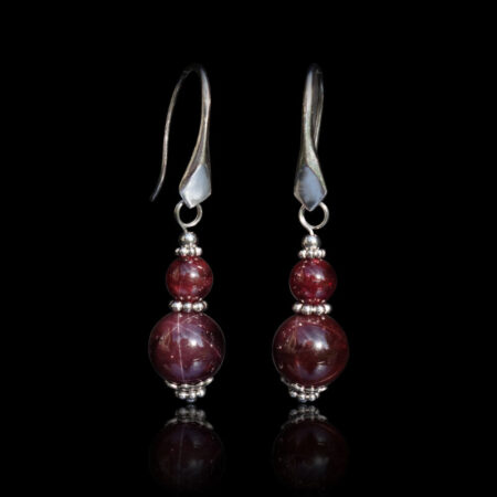 Star Garnet Earrings