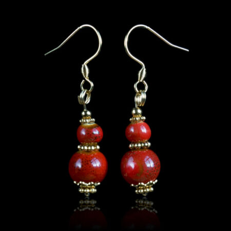 Red Ceramic Earrings