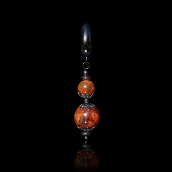 Fiery Namibia Phoenix Pietersite Eagle's Eye Earring Semi-Precious Stone Beads Hypoallergic English Lock Hook