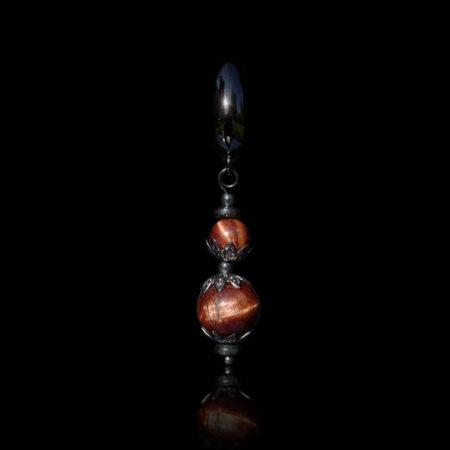 Red Tiger's Eye Earring