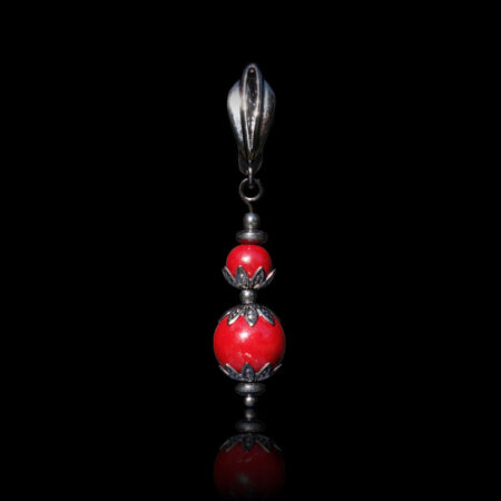 Vermilion Cinnabar Earring