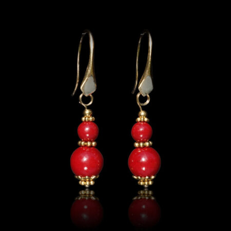 Vermilion Cinnabar Earrings