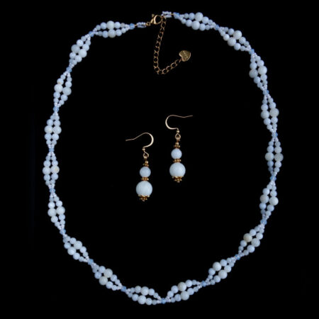 Trochus Shell Necklace & Earrings Set "Birkenland Starbirth"