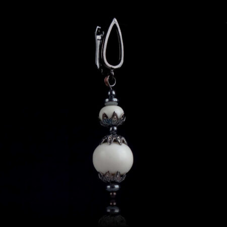 White Yak Bone Earring