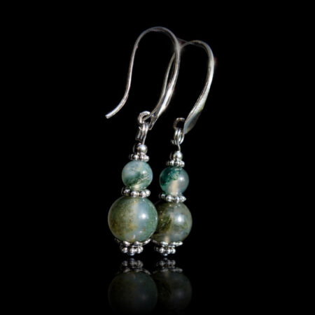 Misty Moss Agate Earrings