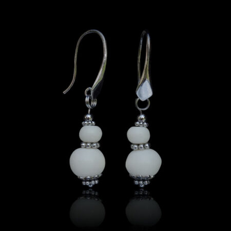 White Yak Bone Earrings