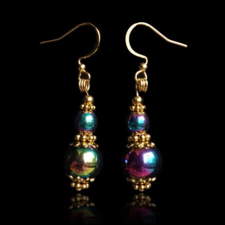 Iridescent Hematine Earrings