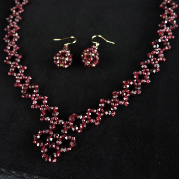 Almandine-Garnet-Beadwork-Necklace-Earrings-Set-Semi-Precious-Stone-Beads-Hypoallergic-Stainless-Steel-08815-1