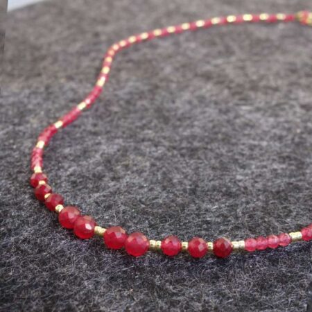 Plum Red Chalcedony Necklace