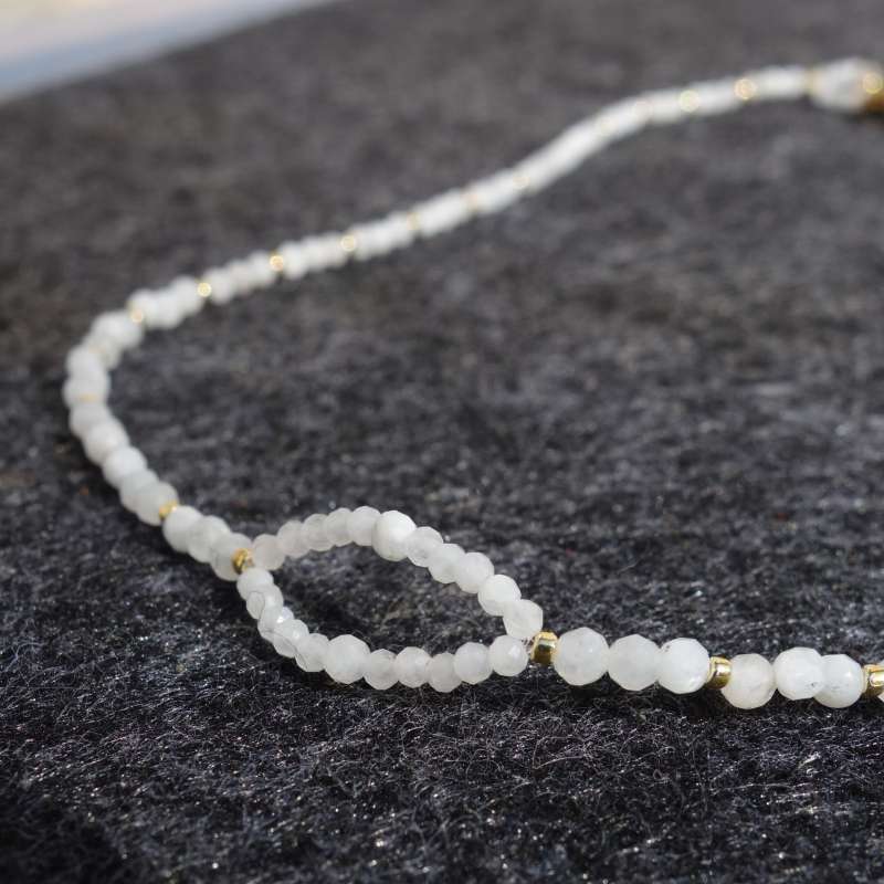 Moonstone choker necklace with eye