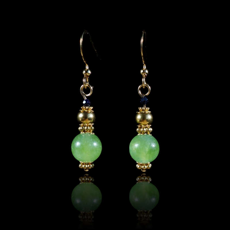 Tiny Collection - Apple Green Chalcedony Earrings