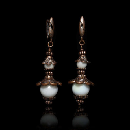 AB-White Porcelain Earrings