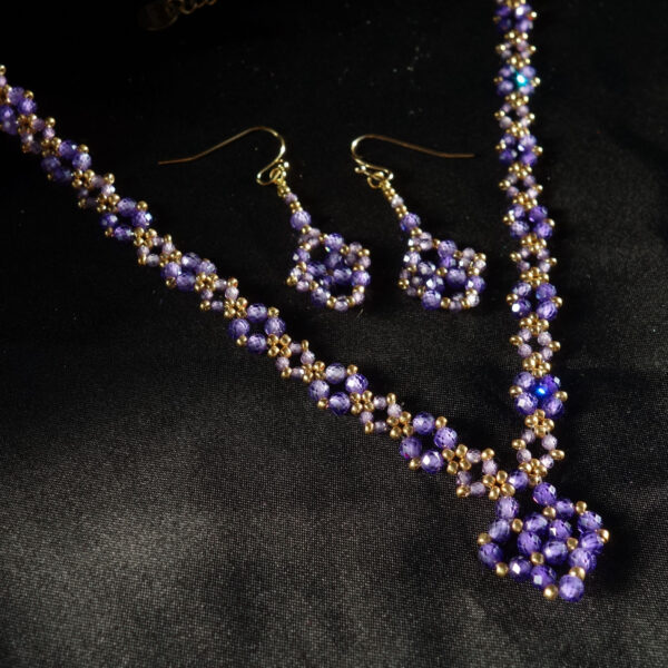 Amethyst-Purple-Zircon-Necklace-Earrings-set-faceted-zircon-glass-beads-golden-miyuki-beads-hypoallergic-stainless-steel-06964L