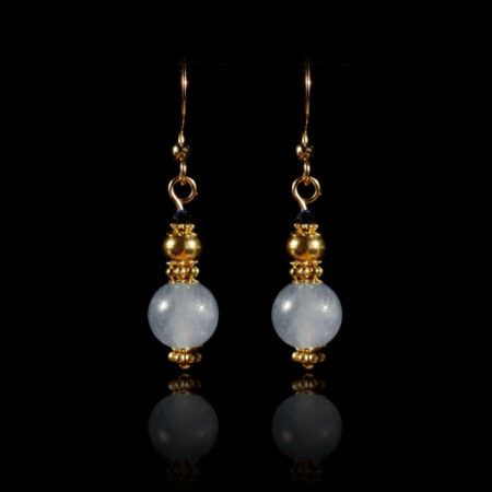 Aquamarine Blue Chalcedony Earrings