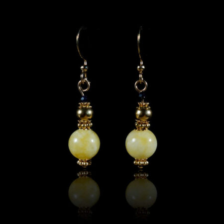 Beeswax Yellow Chalcedony Earrings