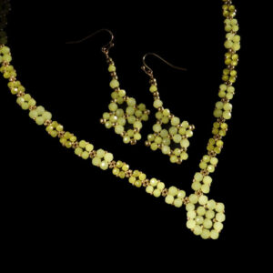 Necklace Earrings Candy Beadwork Set