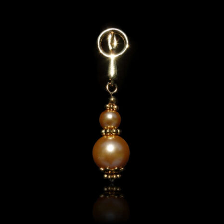 Gold Preciosa Glass Pearl Earring - Gold Finish