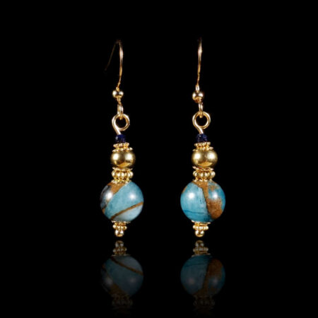 Lake Blue Cloisonné Earrings