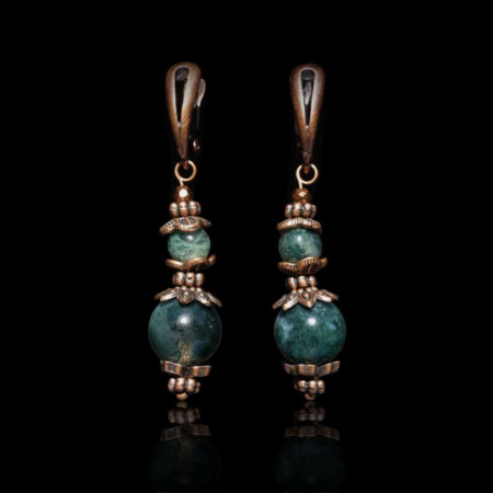 Misty Moss Agate Earrings