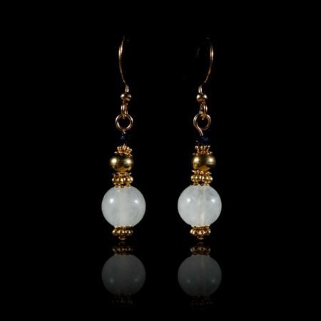 Misty White Chalcedony Earrings