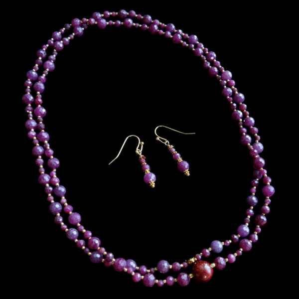 Natural-Sandhole-Ruby-Necklace-Earrings-Set-Bearwork-Golden-Miyuki-Glass-Beads-Hypoallergic-Stainles-Steel-09660-1