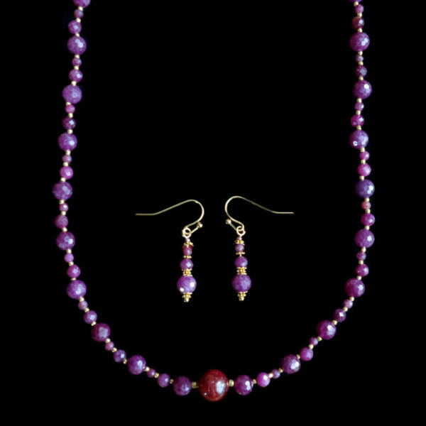 Natural-Sandhole-Ruby-Necklace-Earrings-Set-Bearwork-Golden-Miyuki-Glass-Beads-Hypoallergic-Stainles-Steel-09669-1