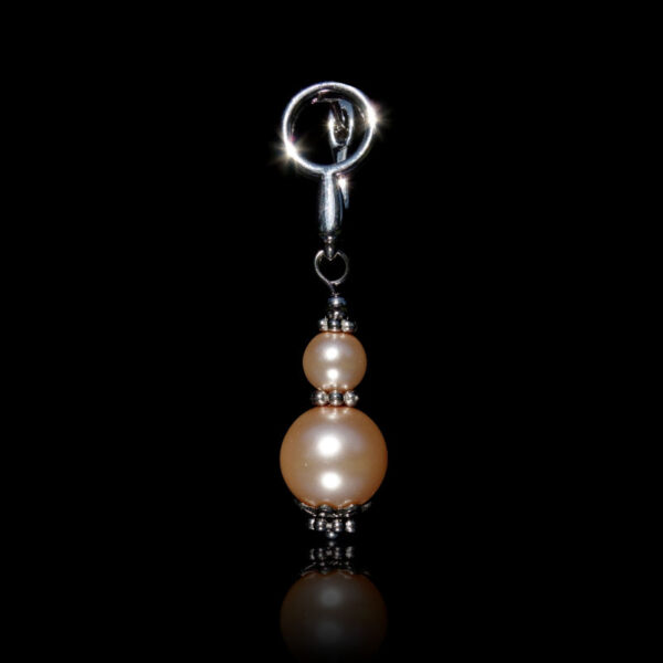 Rosaline Preciosa Pearl Imitation Glass Single Earring Hypoallergic Shvenzy Earwires English Lock Hooks Rhodium Plated Brass and Stainless Steel