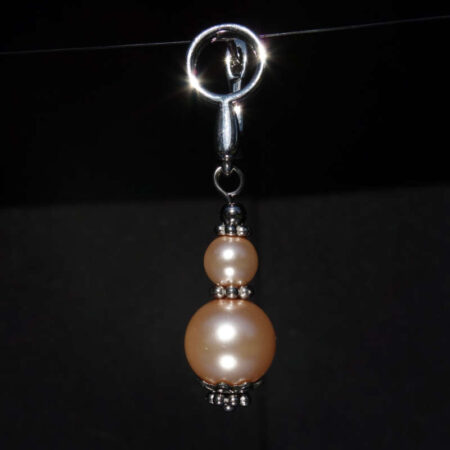 Rosaline Preciosa Pearl Imitation Glass Single Earring Hypoallergic Shvenzy Earwires English Lock Hooks Rhodium Plated Brass and Stainless Steel