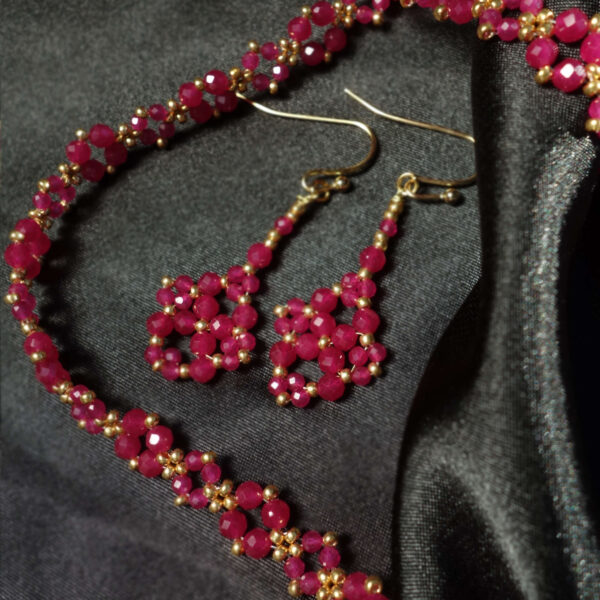 Ruby-Necklace-Earrings-set-cultivated-gemstone-faceted-beads-golden-miyuki-beads-hypoallergic-stainless-steel06782L