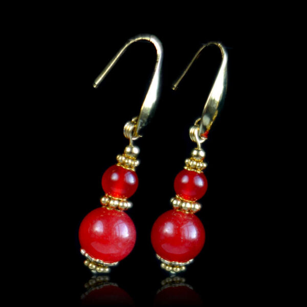 Bright-Red-Chalcedony-Earrings-PVD-plated-Stainless-Steel-Hooks-Findings-00462-0