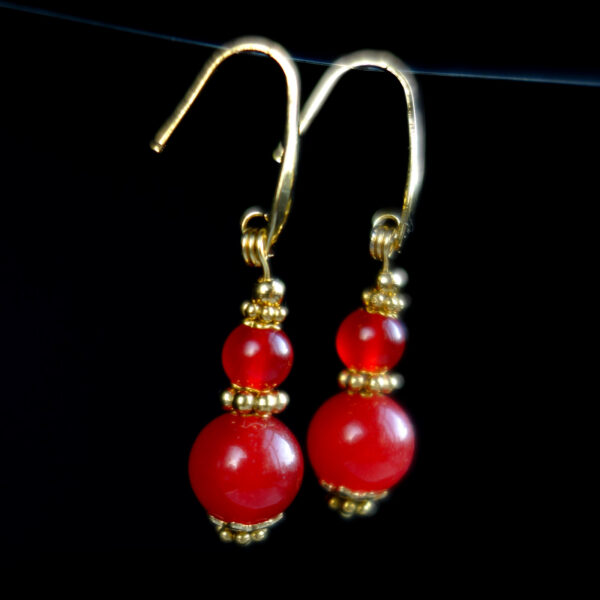 Bright-Red-Chalcedony-Earrings-PVD-plated-Stainless-Steel-Hooks-Findings-00471-1